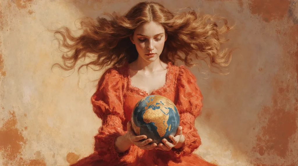 a woman in control of her world